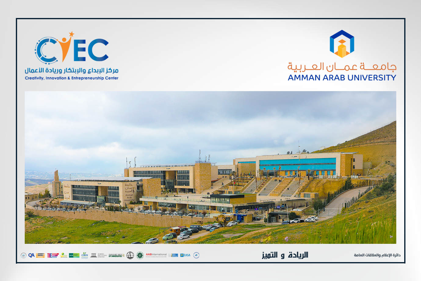 جامعة عمان العربية تشارك في لقاء مدراء مراكز الريادة والابتكار في الجامعات الأردنية