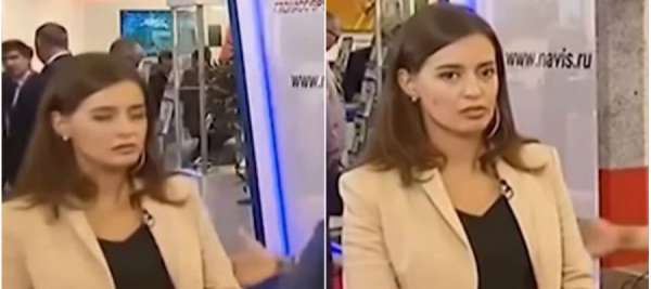 بالفيديو : مذيعة تسقط على الهواء مباشرة بعد أن فقدت الوعي أثناء حوارها مع أحد الوزراء