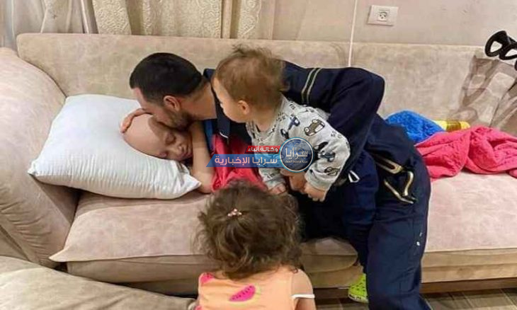 "قبلة الوداع"  ..  فلسطيني يودّع طفله المريض بالسرطان قبل أن تعتقله قوات الاحتلال