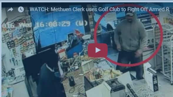 بالفيديو: لص مسلح يخترق زجاج المتجر بعد فشل عملية السرقة