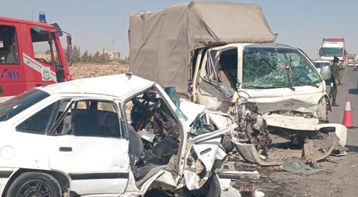 وفاتان و3 إصابات بحادث تصادم مروع في المفرق