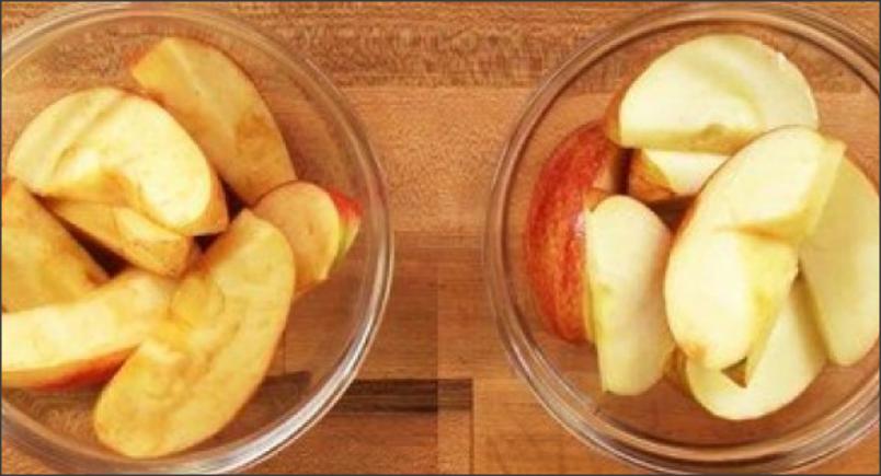حيلة سهلة للحفاظ على لون الفاكهة المقطعة