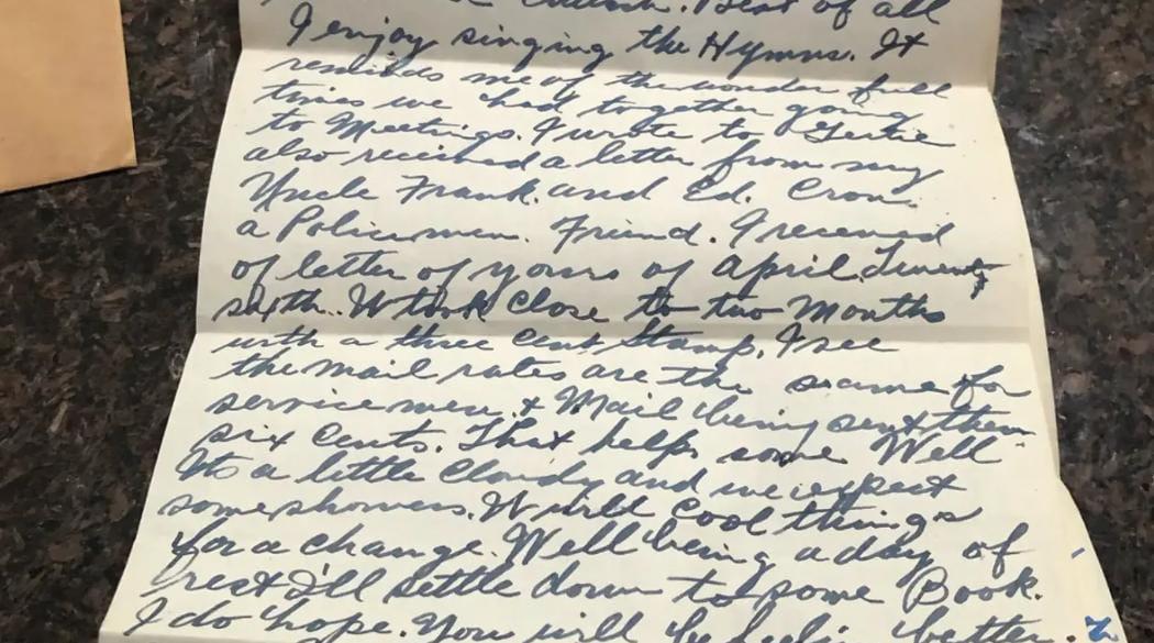 العثور على رسائل حب منذ أيام الحرب العالمية الثانية