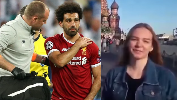 فتاة روسية توجه رسالة لمحمد صلاح فماذا قالت له  .. ؟ فيديو 