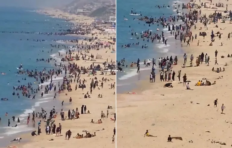 صور أهالي غزة على الشاطئ تغضب الإسرائيليين