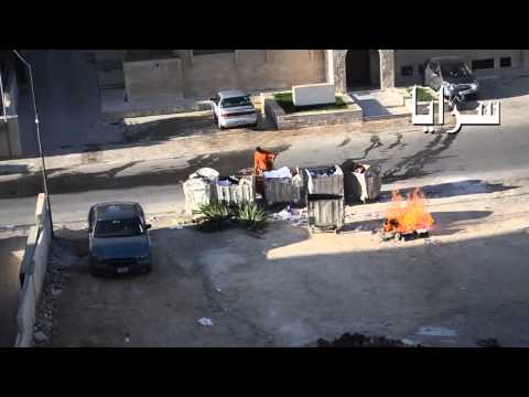 سرايا (عامل وطن) يحرق النفايات في عمان 