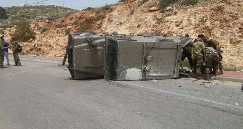 إصابة اثنين من جنود الاحتلال في انقلاب دوريتهم شمال الضفة