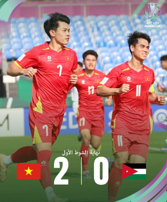 تأخر "النشامى" أمام فيتنام بهدفين في شوط المباراة الأول بجدة