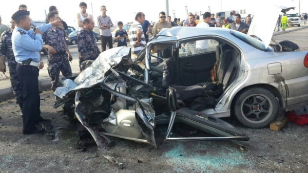(14) اصابة بحادثي تصادم في الكرك و البلقاء