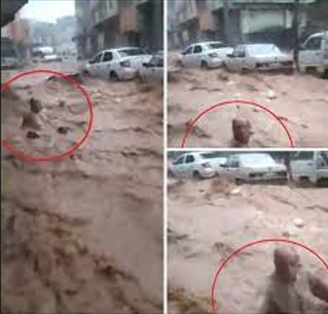 مشهد مجرّد من الإنسانية ..  رجلٌ فضّل تصوير شخص على إنقاذه من الغرق في فيضانات تركيا الاخيرة 