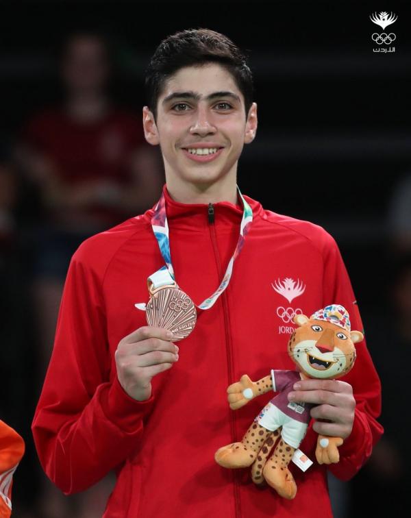 زيد مصطفى يحرز اول ميدالية للاردن في أولمبياد بوينس آيرس