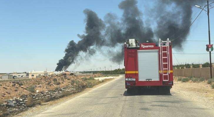 حريق داخل مزرعة في البادية الشمالية الشرقية