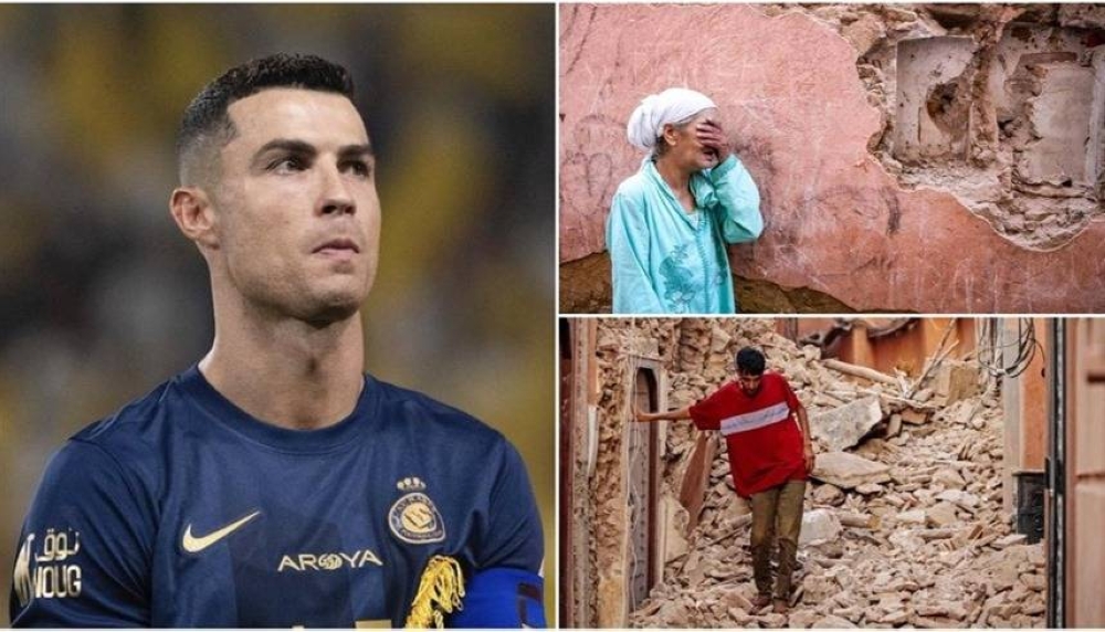رونالدو يستقبل متضرري زلزال المغرب في فندقه الخاص