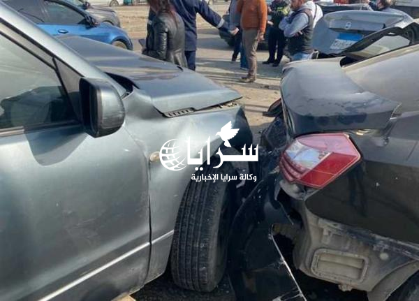  حادث تصادم بين 3 مركبات يتسبب بأزمة خانقة عند نفق الشعب