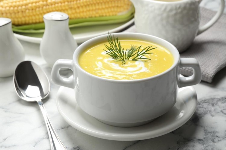 شوربة الذرة الكريمية الباردة 
