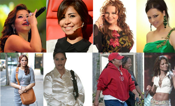معركة الفنانات مع الوزن الزائد  ..  النجمات قبل وبعد التخسيس