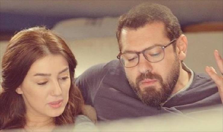 صورة ..  شاهدوا الظهور الأول لعمرو يوسف وكندة علوش بعد عقد قرانهما
