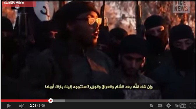 بالفيديو ..  داعش: سنتوّقف بعد رفع العلم الأسود فوق البيت الأبيض وصلب نتنياهو