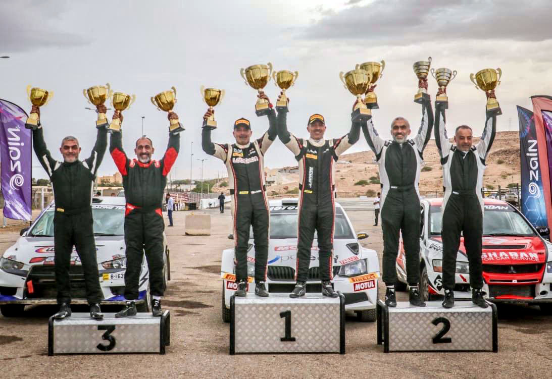 روجيه فغالي يتوج بلقب الجولة السادسة والختامية من بطولة الأردن للراليات