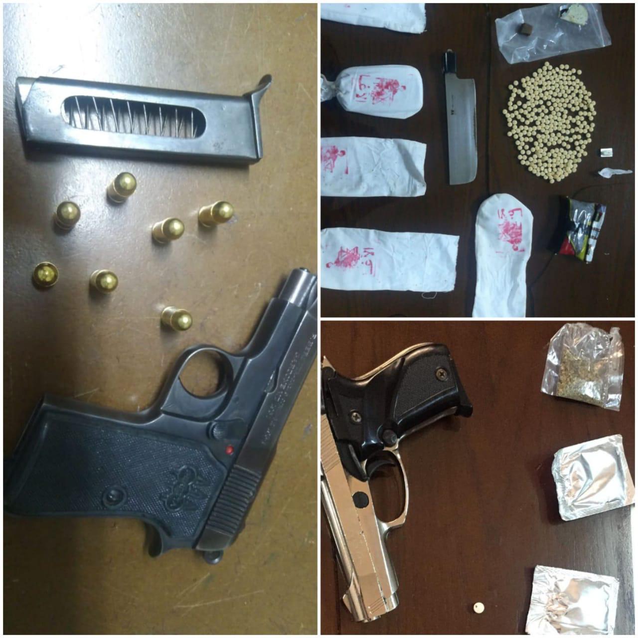 القبض على (25) شخصا من مروجي المواد المخدرة و ضبط بحوزتهم (5) اسلحة نارية وكميات من المواد المخدرة 