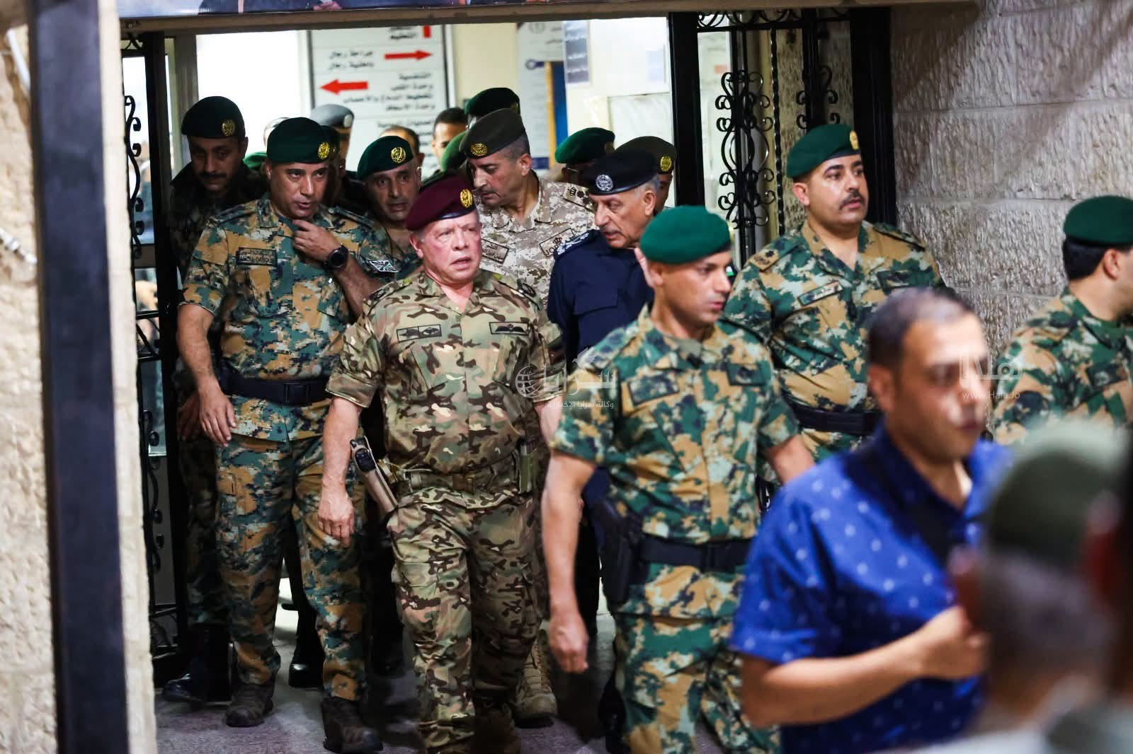 الملك يصل إلى الكرك ويزور مصابي حادثة كنيسة حمود