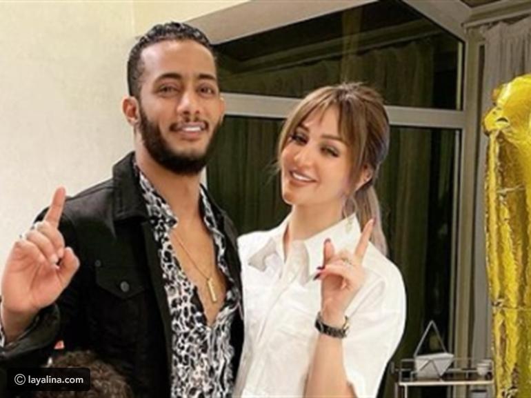محمد رمضان يحتفل بعيد ميلاده مع زوجته وأولاده