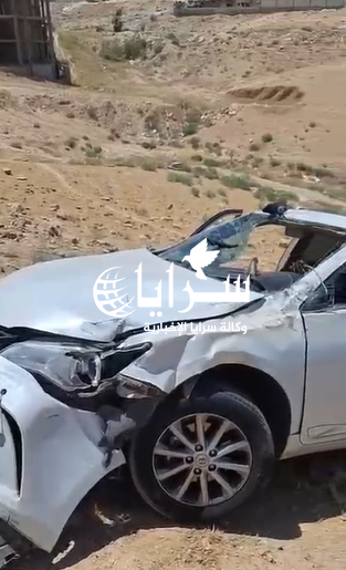 بالفيديو ..  حادث تدهور مركبة في منطقة ضاحية المدينة بالزرقاء