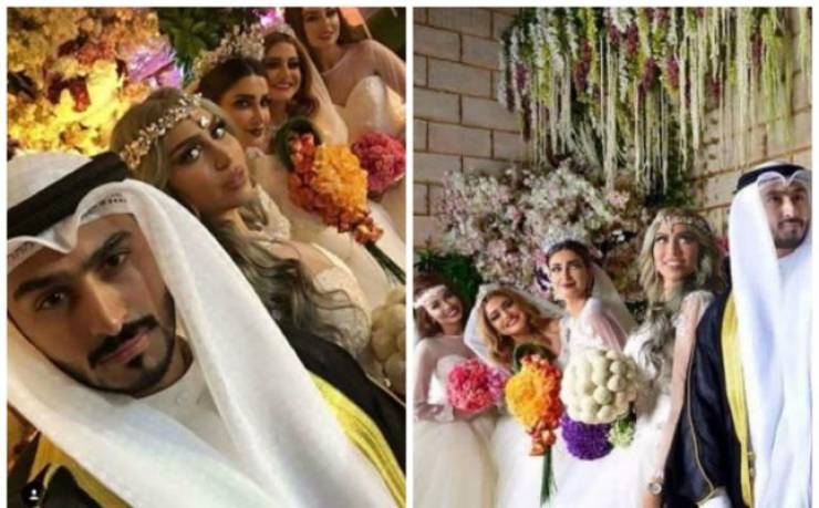 فيديو ..  ما حقيقة زواج هذا الكويتي من 4 فتيات في ليلة واحدة؟