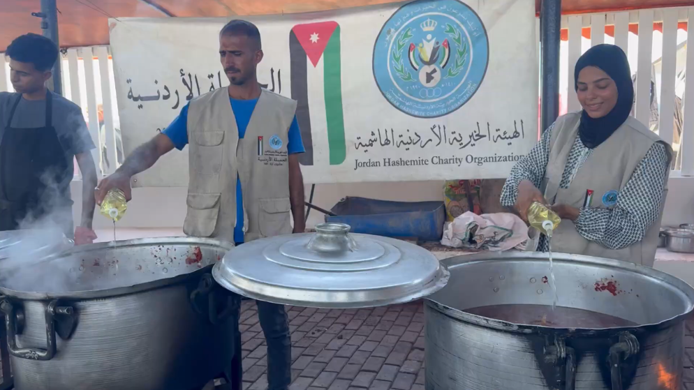 مطبخ الحملة الأردنية يواصل العمل رغم التحديات