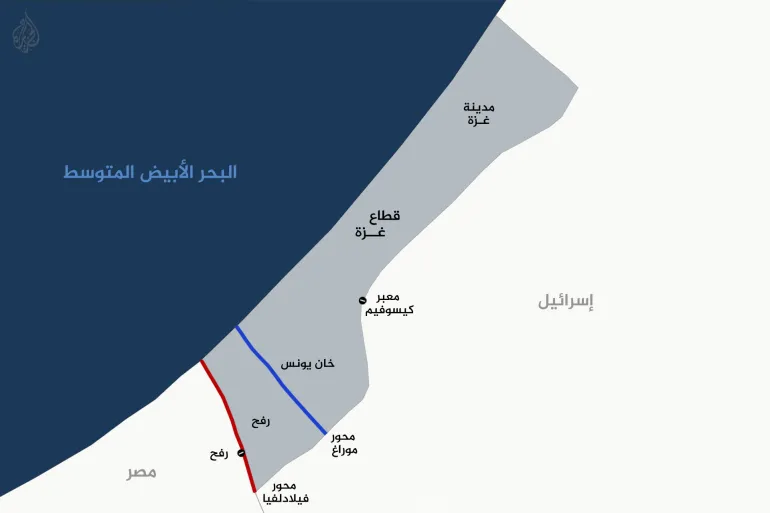 خريطة الوفد الإسرائيلي بالمفاوضات تبقي رفح تحت الاحتلال