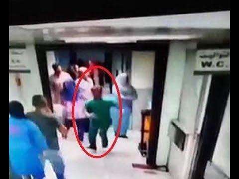 شاهد ما جرى لطبيب سوري يركض مذعوراً في مستشفى!