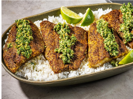 فيليه سمك هامور مقلي بالزنجبيل