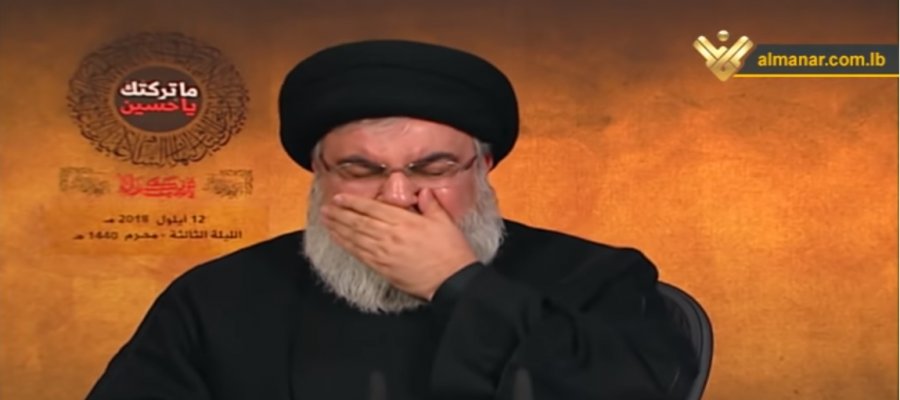 بالفيديو ..  حسن نصر الله ينفجر باكيا على الهواء مباشرة
