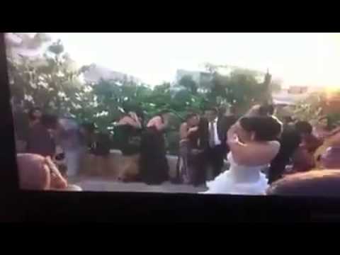 بالفيديو  ..  في ليلة زفافها  ..  عروس لبنانية تطلق النار فرحا من سلاح آلى 