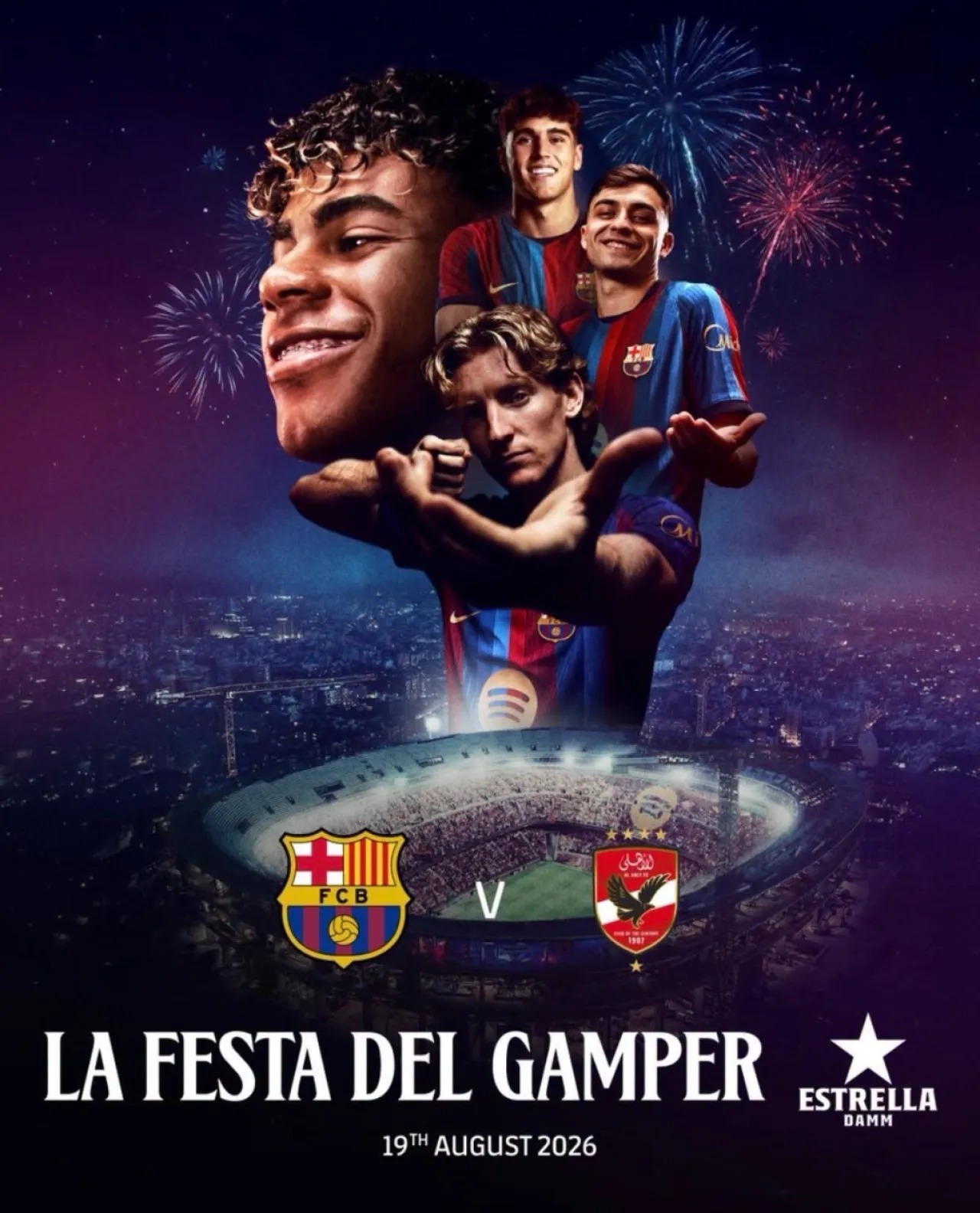رسميا  ..  برشلونة يواجه الأهلي المصري في كأس غامبر
