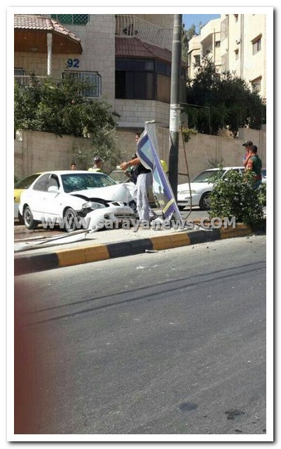 بالصور ..  العناية الالهيه تنقذ سائق من الإحتراق في الزرقاء