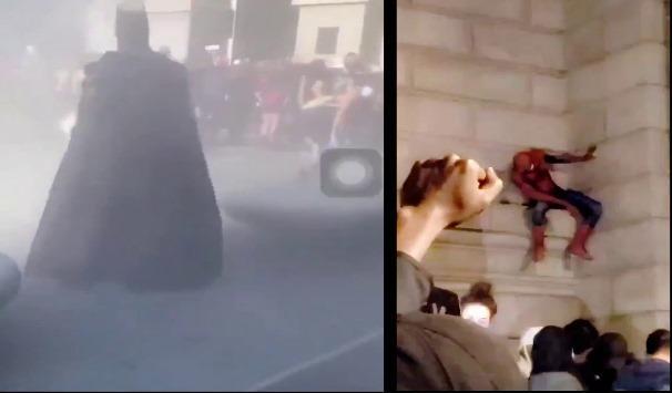 سبايدرمان يظهر في احتجاجات أميركا