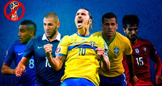 تشكيلة الغائبون عن كأس العالم 2018  ..  قادرة على الفوز باللقب