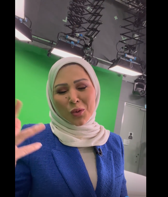 رساله من مذيعة الجزيرة خديجه بن قنه الى اهالي سحاب  .. فيديو 