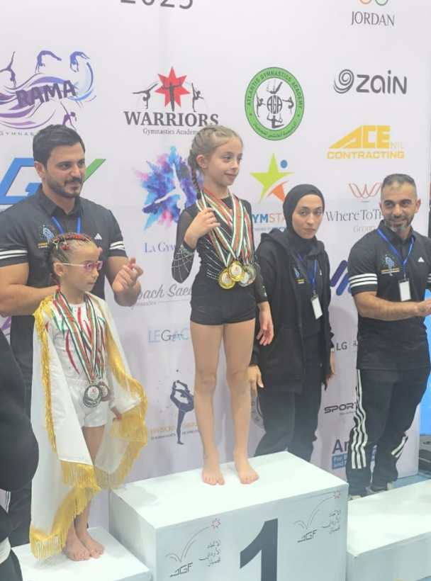 يارا الغلاييني تتوج بطلة المملكة للجمباز فئة 8 سنوات