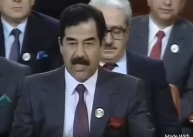 شاهد صدام حسين في القمه العربيه وماذا قال عن فلسطين ومن الذي ضيع فلسطين