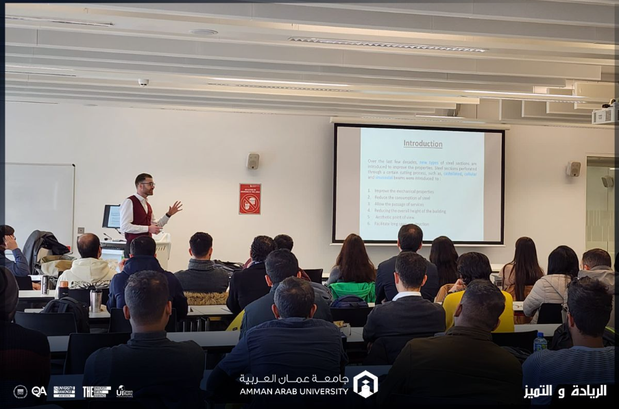 أساتذة من "عمّان العربية" يقدمون سلسلة من المحاضرات العلمية للهيئة التدريسية وطلبة جامعة برمنجهام سيتي البريطانية