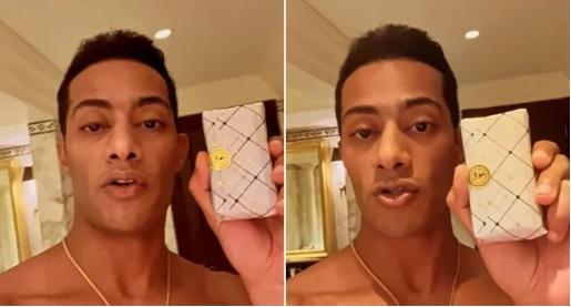 بالفيديو: محمد رمضان يثير الجدل بأغلى صابونة من الذهب