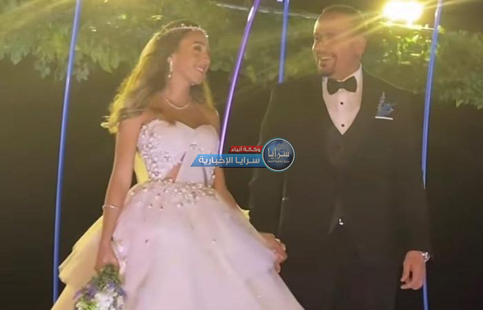 بالفيديو والصور  ..  هشام عباس يحتفل بزفاف ابنته بحضور النجوم