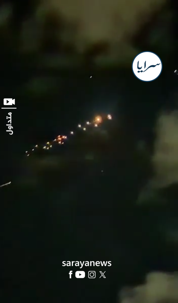 صورايخ انشطارية في سماء تل أبيب  ..  فيديو