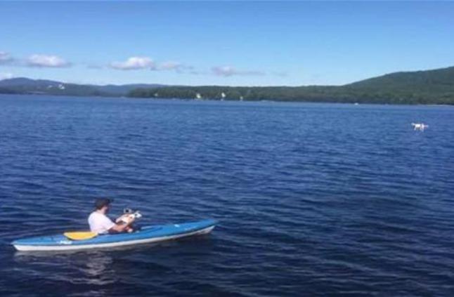 بالفيديو: كندي يستخدم طائرة درون للإبحار بقاربه
