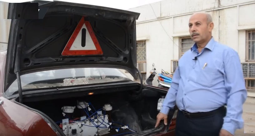 بالفيديو  ..  عراقي يصنع سيارة تعمل بطريقة غير مألوفة