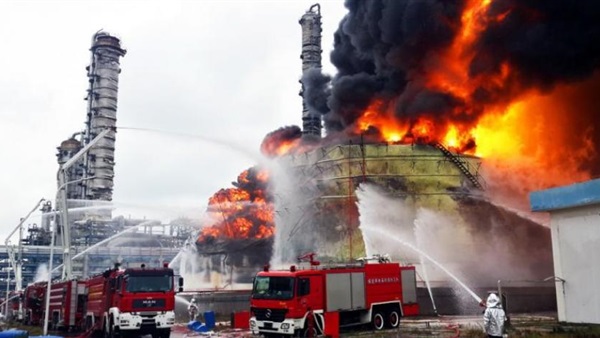 انفجار بمصنع كيماويات في الصين  ..  وعدد الضحايا "غير معروف"
