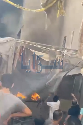 بالفيديو  ..  حريق ضخم وسط محافظة إربد