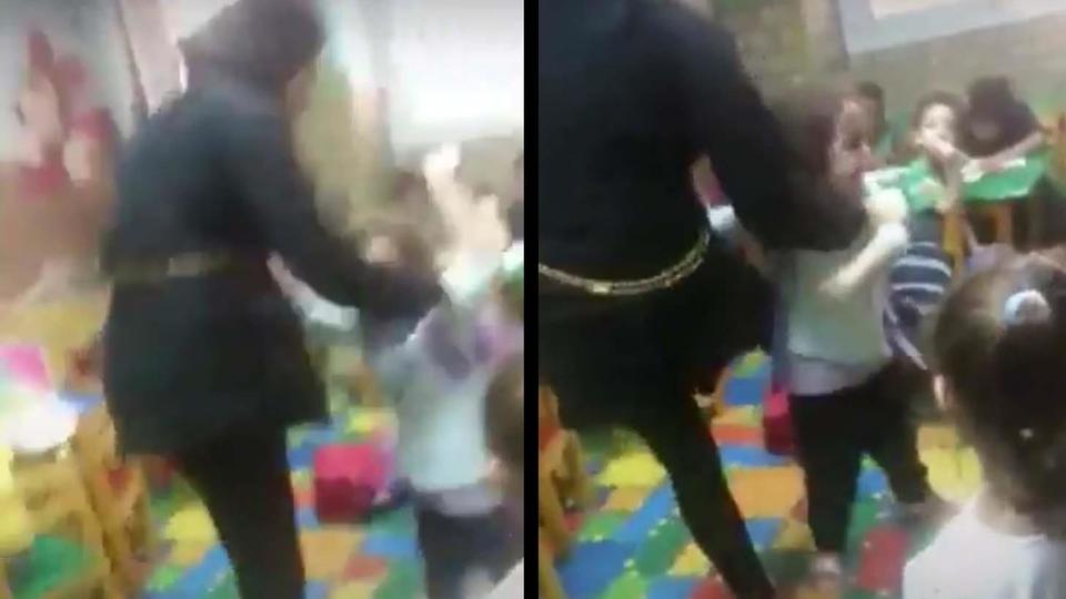 فيديو يفطر القلب ..  تعذيب طفلة في حضانة بمصر